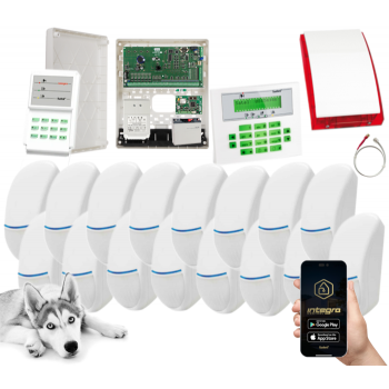 ZESTAW SATEL INTEGRA 64 16x BINGO Plus 15kg + KLCDS-GR + INT-S-GR + INT-GSM